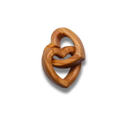 Entwined Hearts Olive Wood Love Symbol