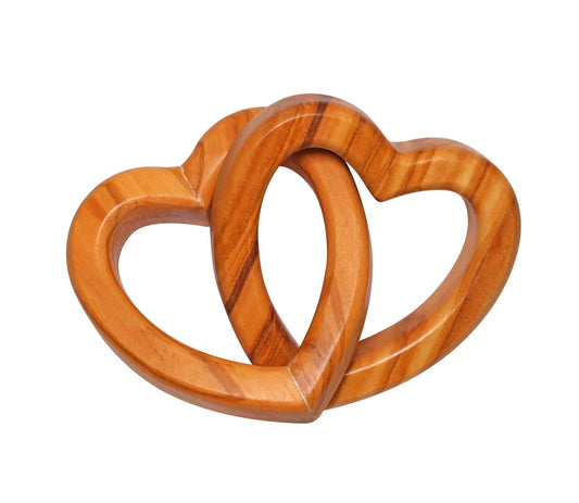 Entwined Hearts Olive Wood Love Symbol