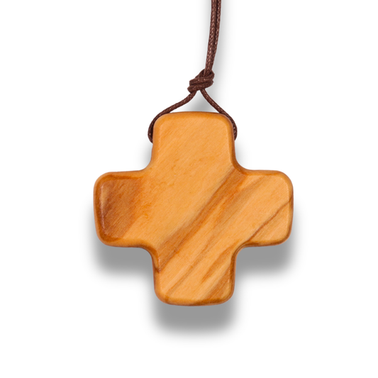 Equanimity Olive Wood Cross Necklace