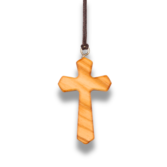 Essentia Olive Wood Cross Necklace