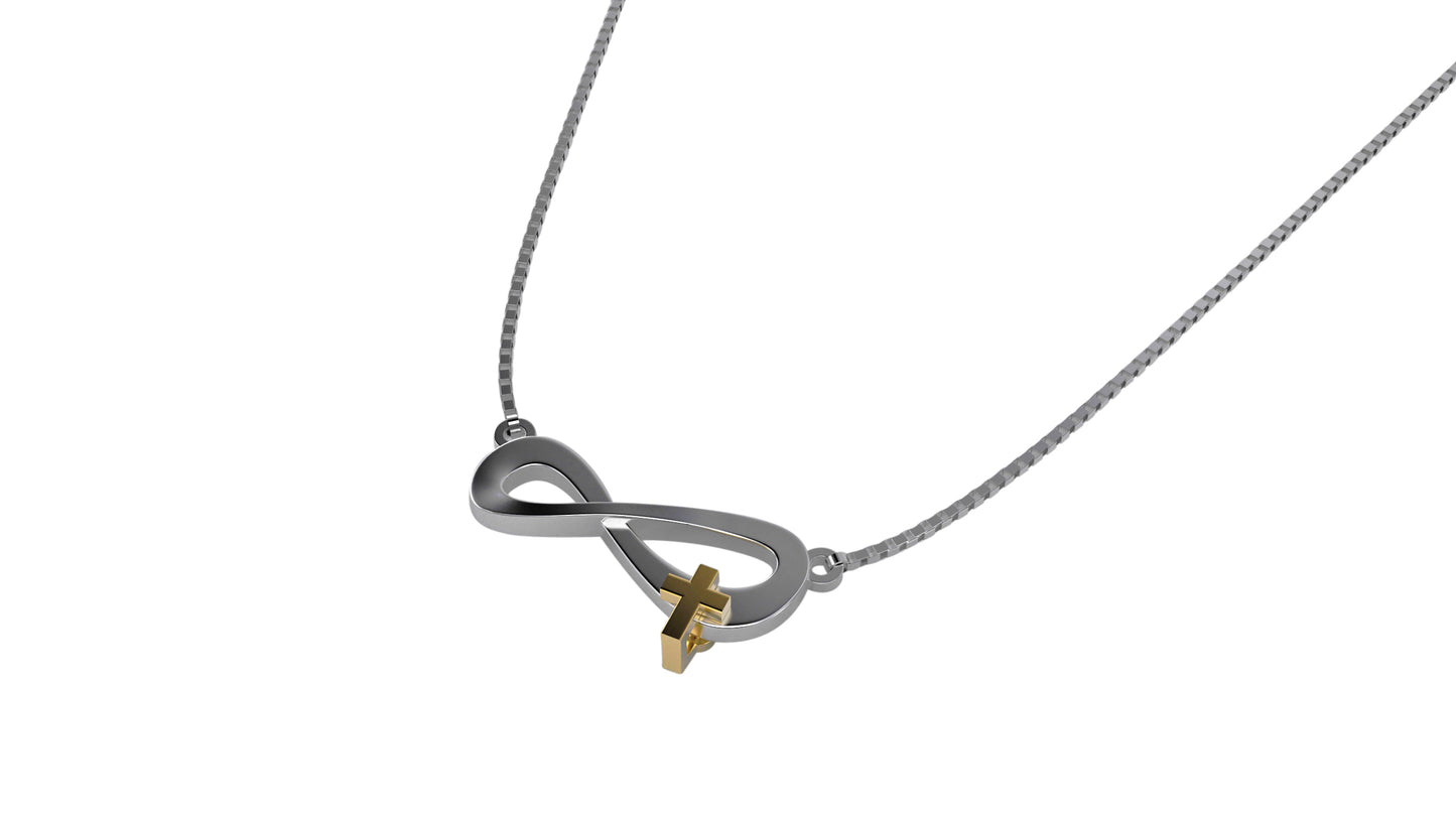 Eternal Life Infinity Cross Necklace Fourth