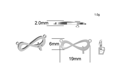 Eternal Life Infinity Cross Necklace Measurements