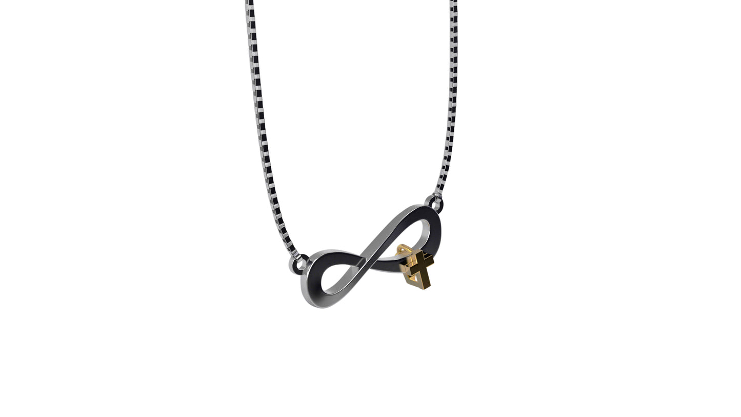 Eternal Life Infinity Cross Necklace Third