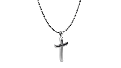 Flow Cross Necklace Angled