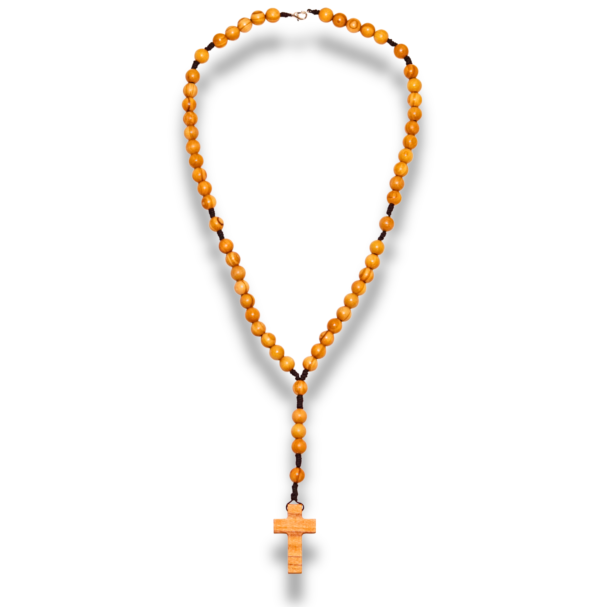 Galilee Olive Wood Rosary Necklace