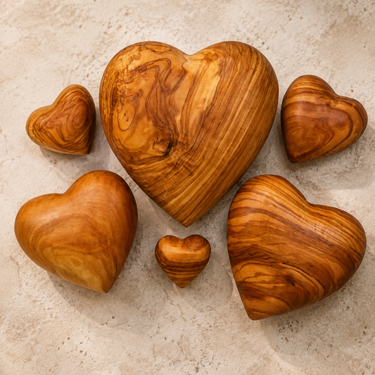 Olive Wood Heart Sculpture