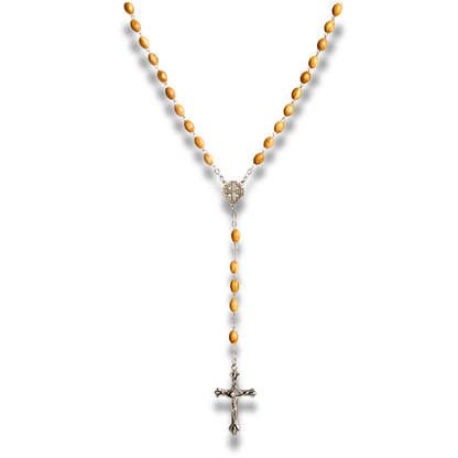 Jerusalem Cross Olive Wood Rosary