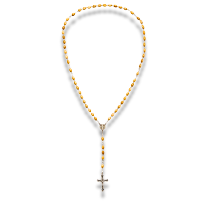 Jerusalem Cross Olive Wood Rosary