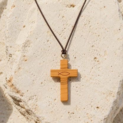 Ichthus Cross Necklace - NazarethFairTrade