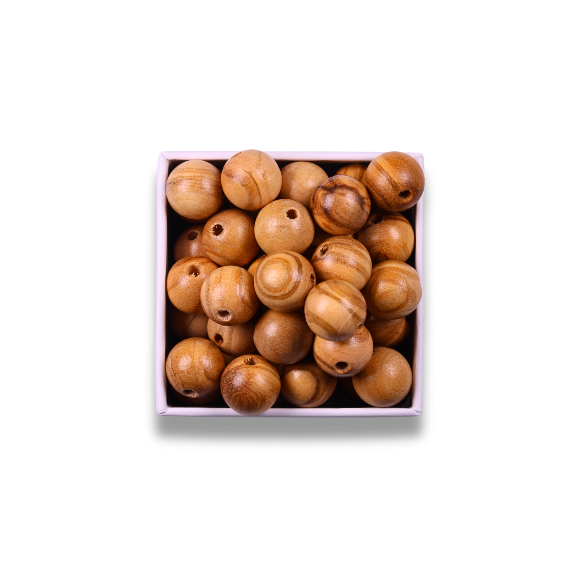 Large Olive Wood Round Beads In Gift Box