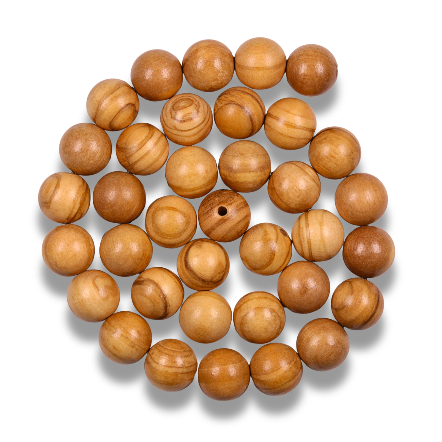 Large Olive Wood Round Beads