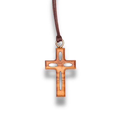 Lumen Olive Wood Cross Necklace