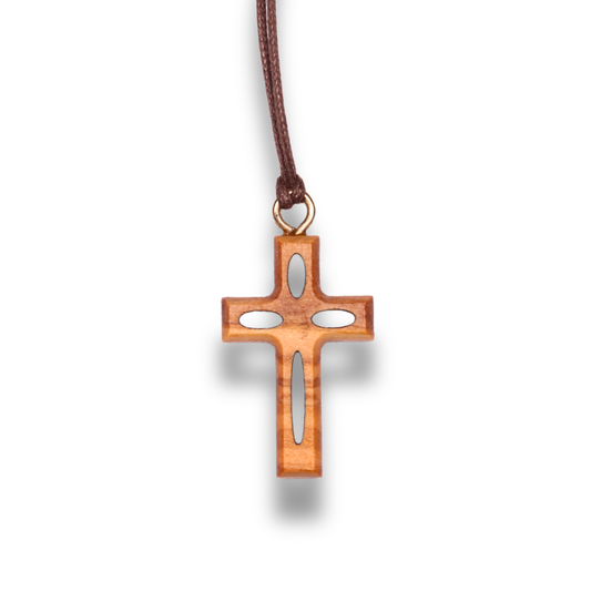 Lumen Olive Wood Cross Necklace