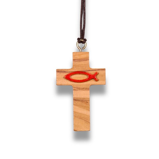 Martyria Olive Wood Cross Necklace