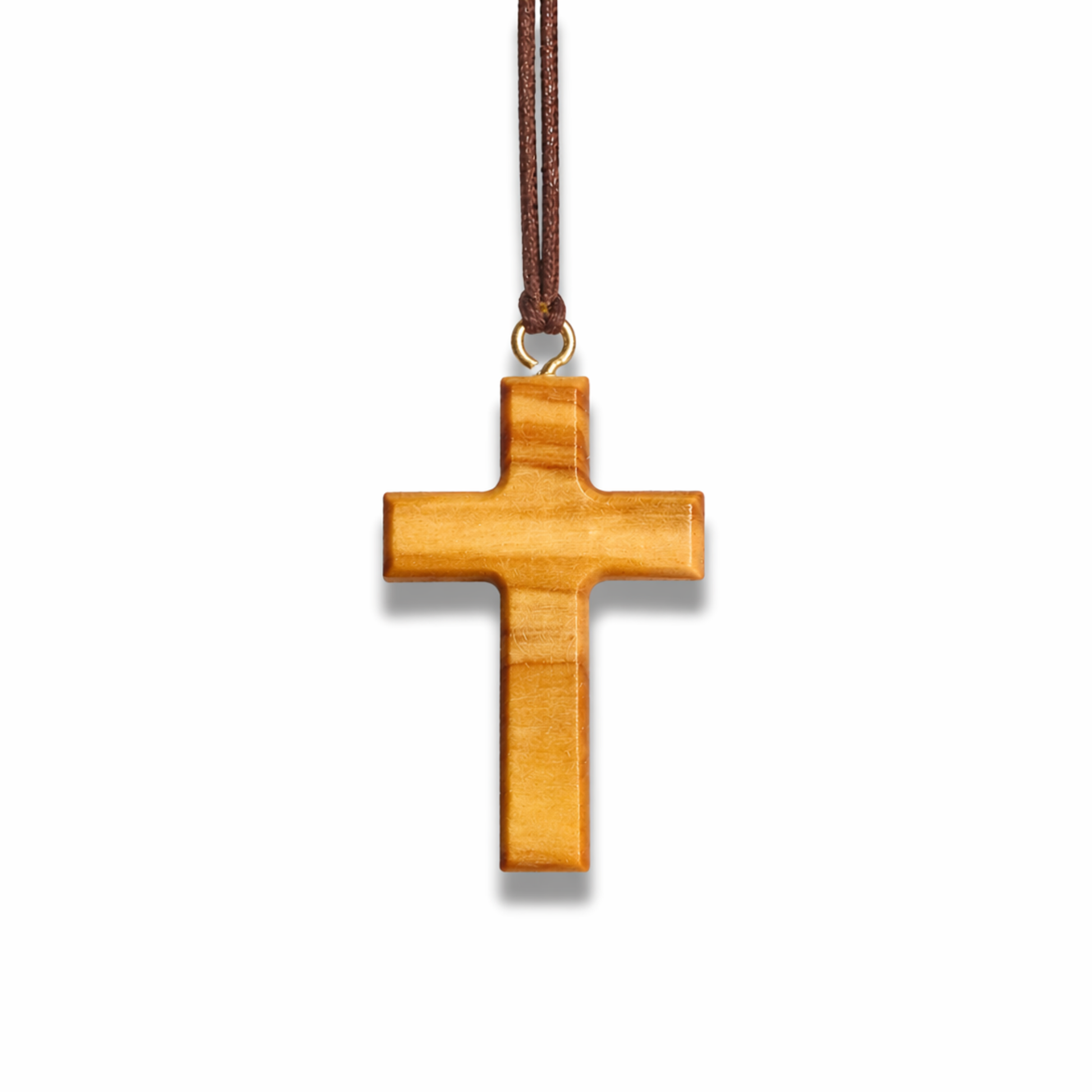 Minimalist Olive Wood Cross Necklace