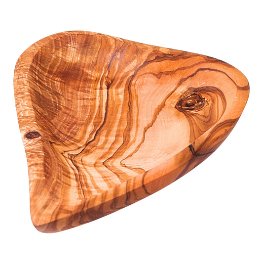 Handmade Olive Wood Heart Plate - NazarethFairTrade