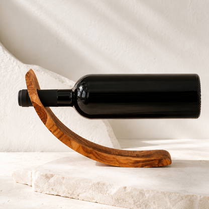 Balancing Wine Holder Olive Wood