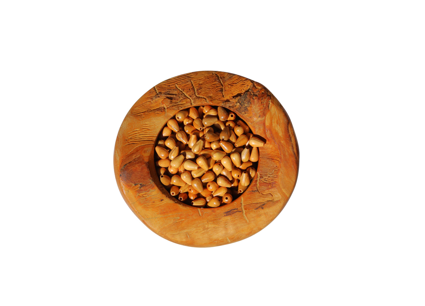 Olive Wood Cone-Shaped Beads