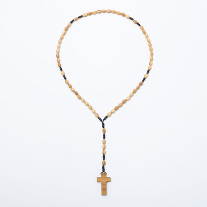 Olive Wood Prayer Rosary Oval Beads - 6x9mm