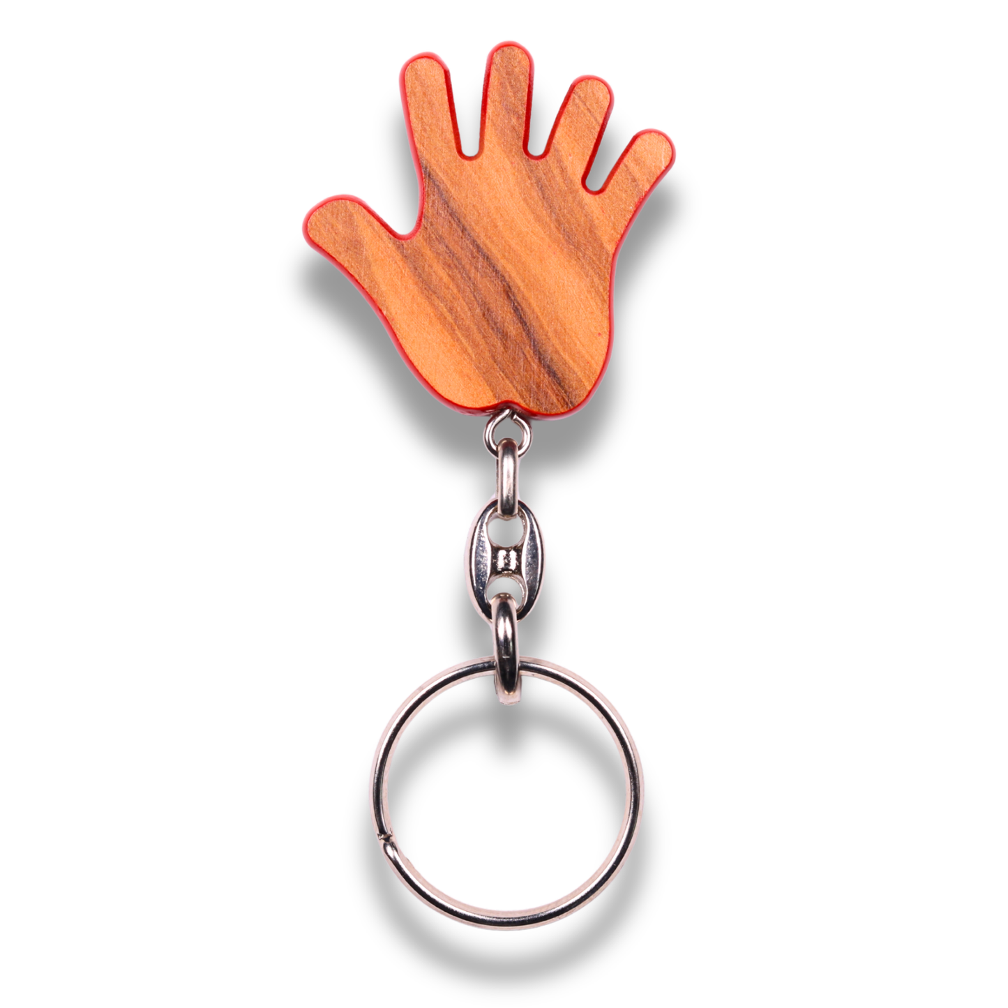 Palm of Peace Olive Wood Keychain