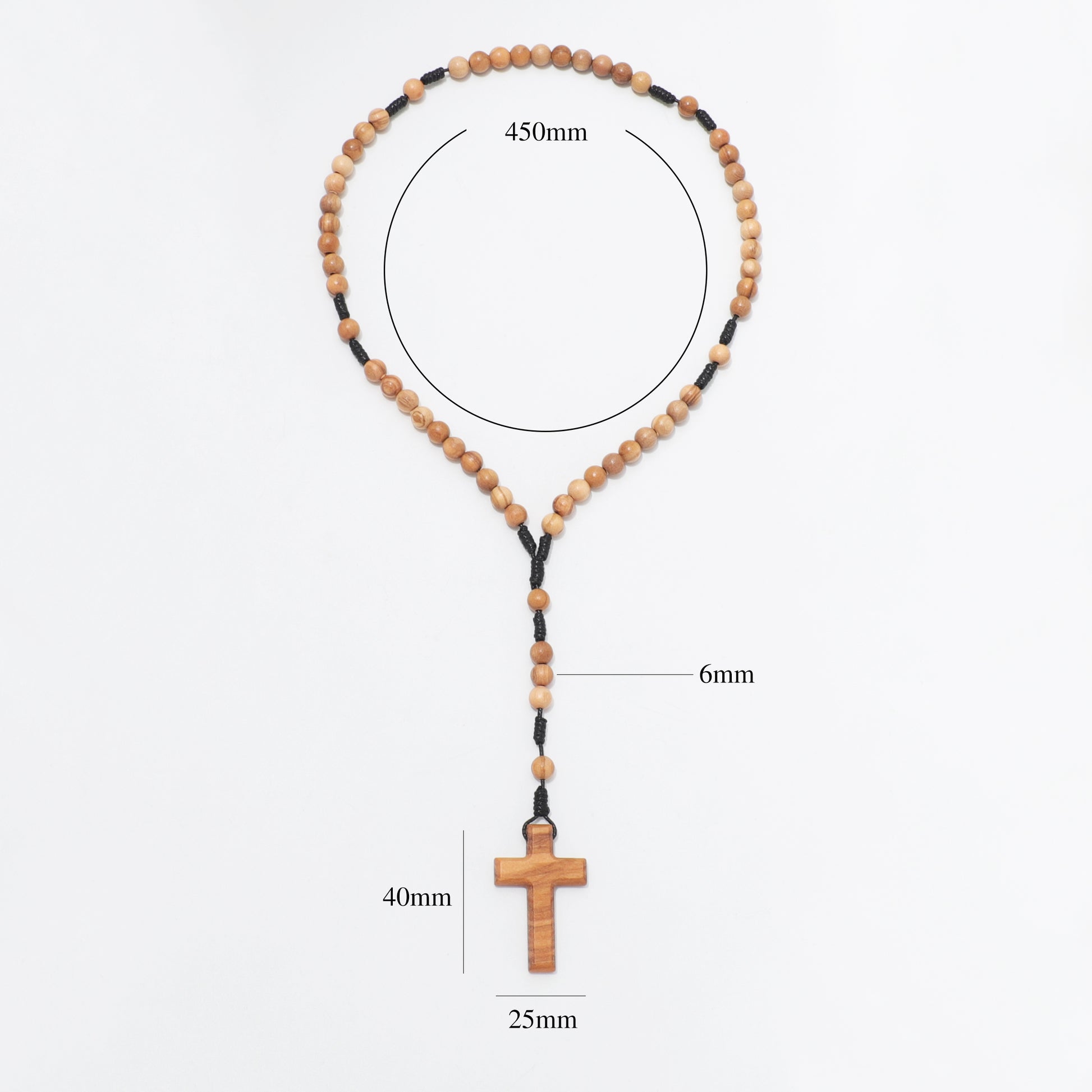 Olive Wood Pocket Prayer Rosary Size