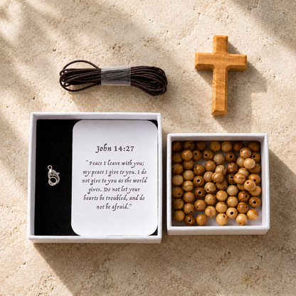 Rosary DIY KIT Olive Wood