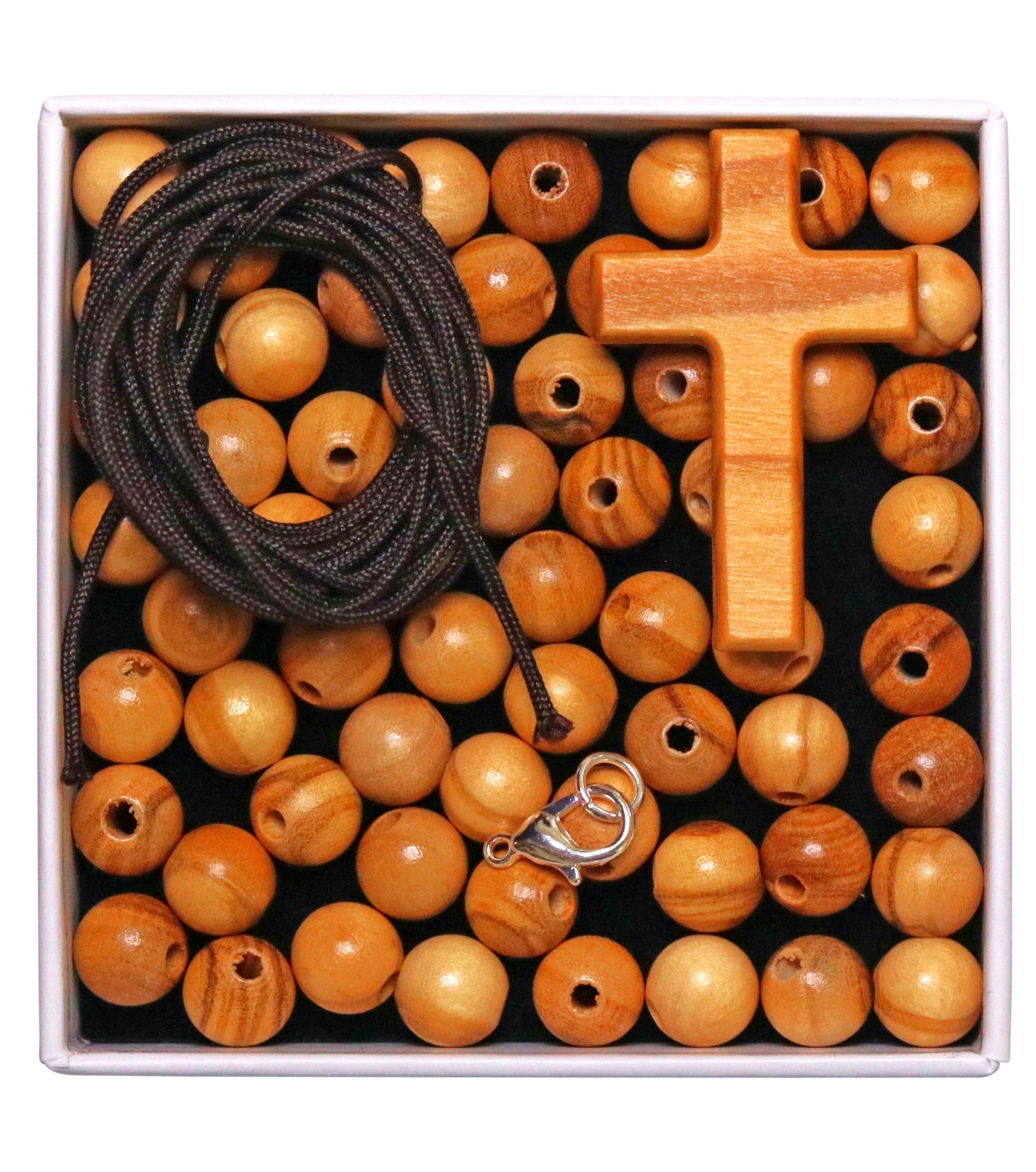 Prayer Olive Wood Rosary DIY Kit Complete Set