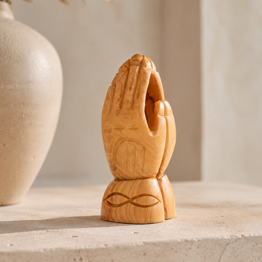 Olive Wood Praying Hands Statue