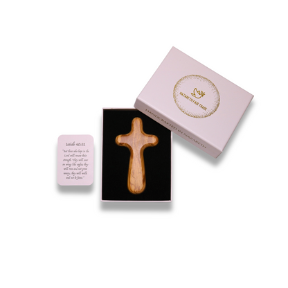 Premium Holding Prayer Cross In Gift Box