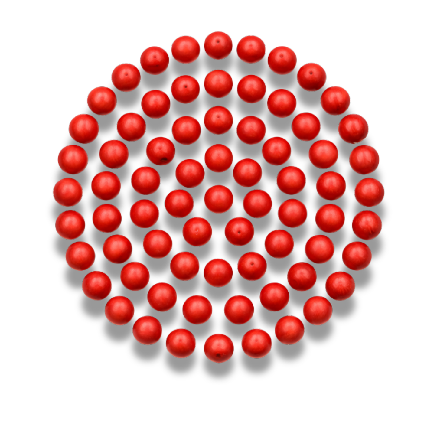 Rose Red Round Beads