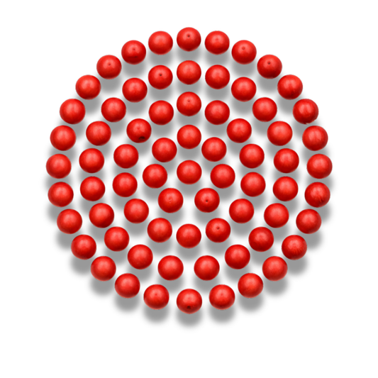 Rose Red Round Beads