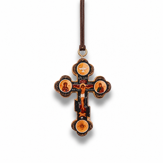 Russian Orthodox Icon Cross Necklace