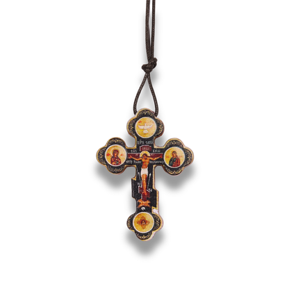 Russian Orthodox Icon Cross Necklace