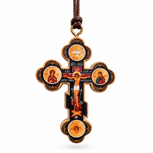 Russian Orthodox Icon Cross Necklace