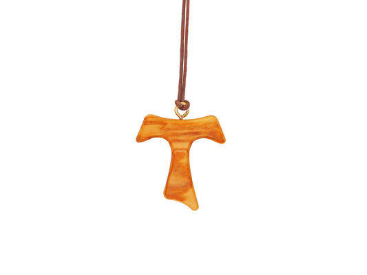 Sacred_Tau_Olive_Wood_Cross_Pendant_Close Up