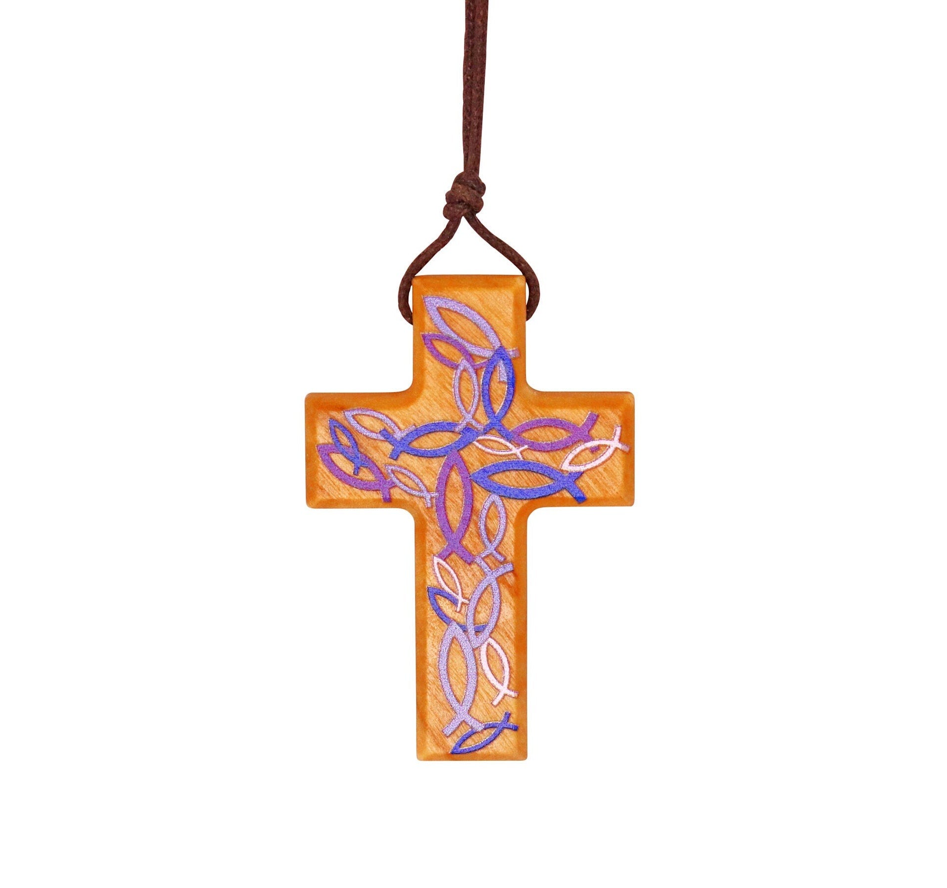 Handcrafted Sea of Galilee Faith Cross Pendant