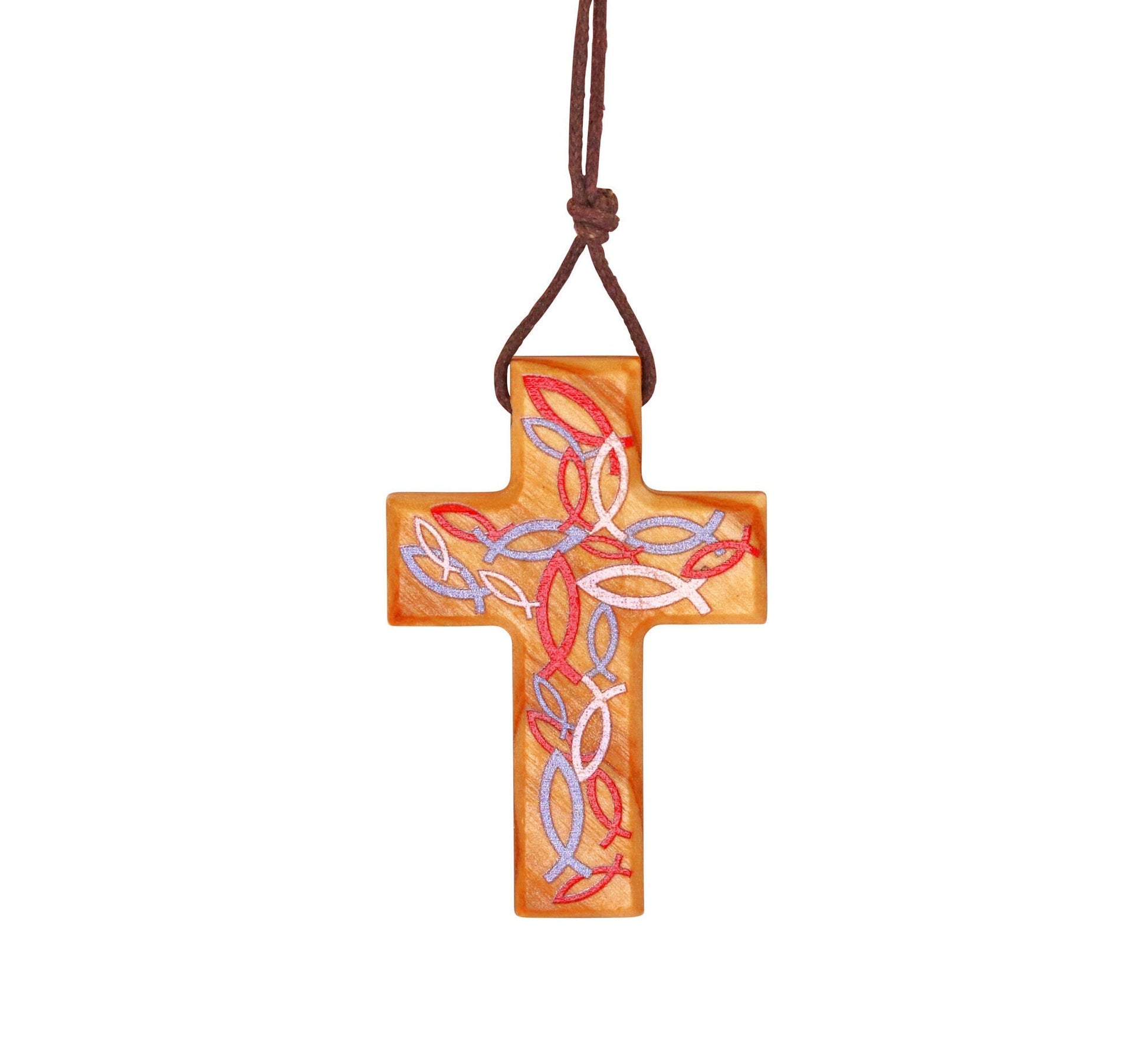 Handcrafted Sea of Galilee Faith Cross Pendant
