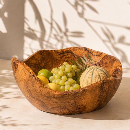 Large Olive Wood Centerpiece Bowl