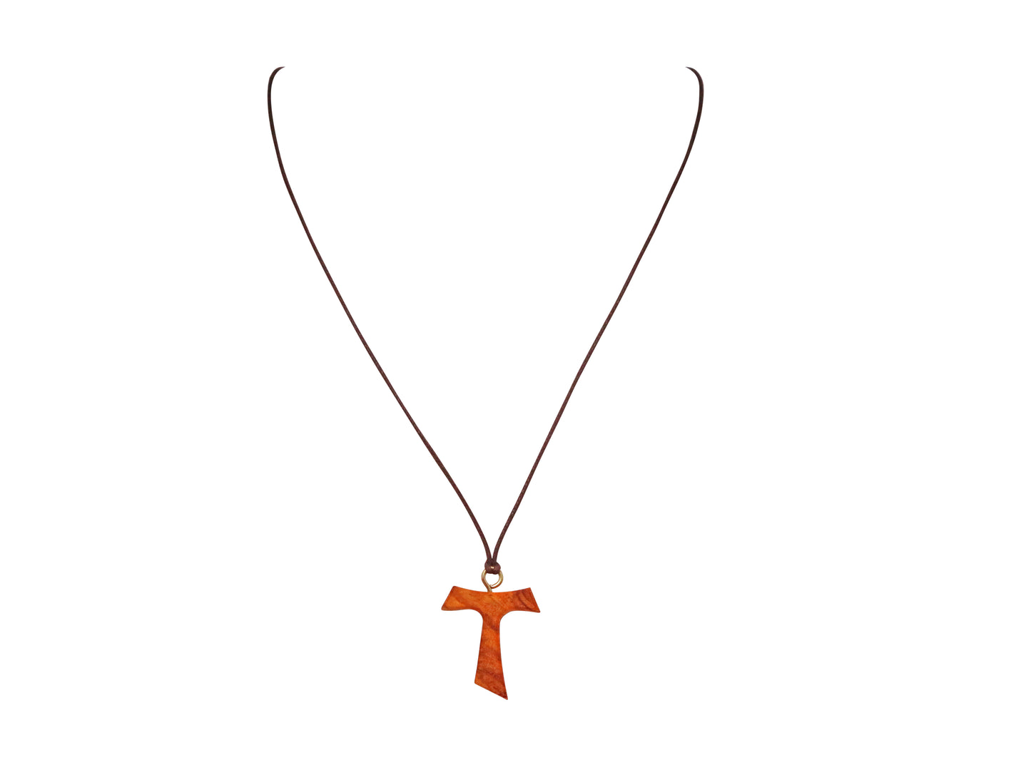 Tau of Harmony Olive Wood Cross Pendant