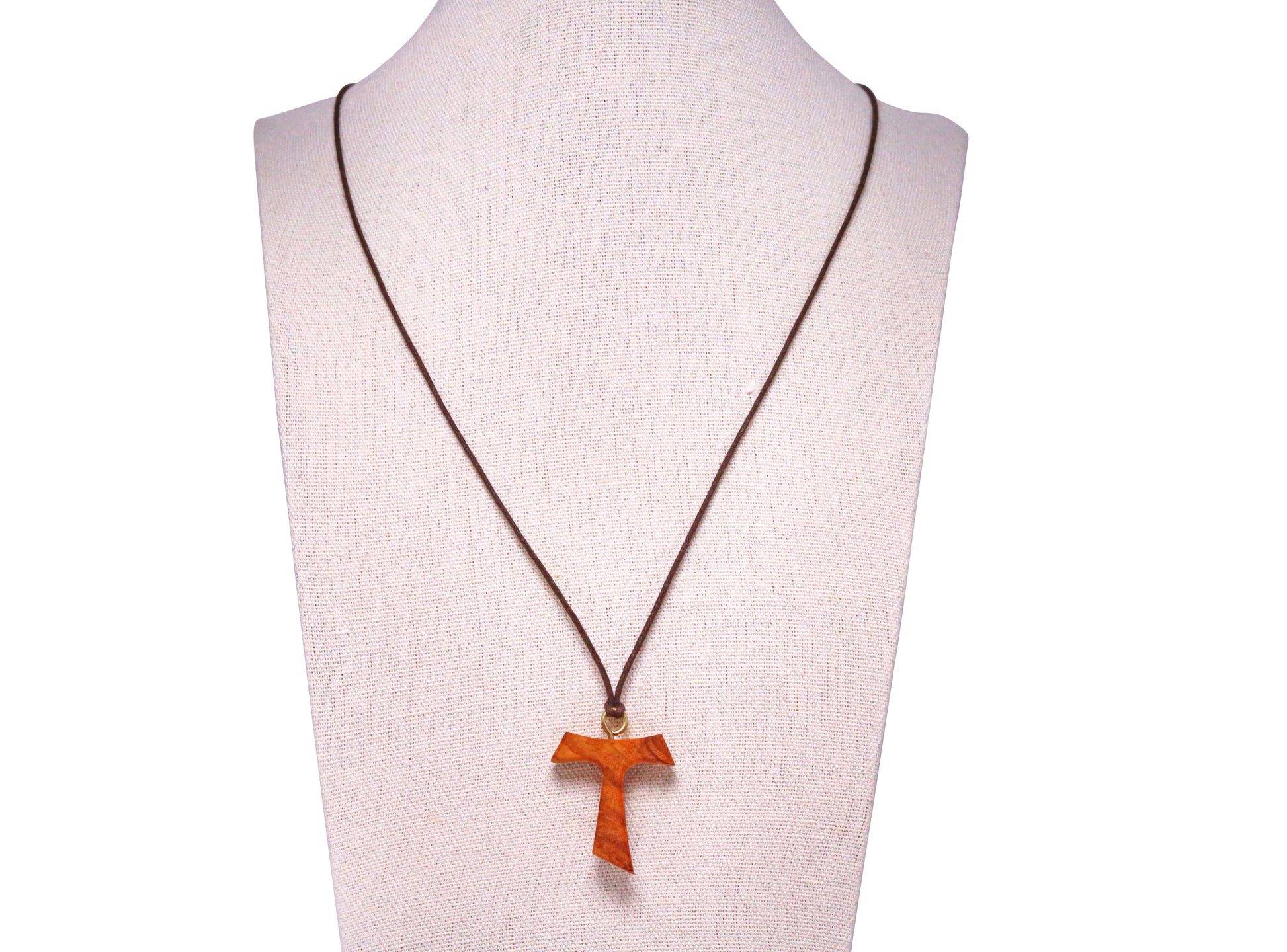 Tau of Harmony Olive Wood Cross Pendant