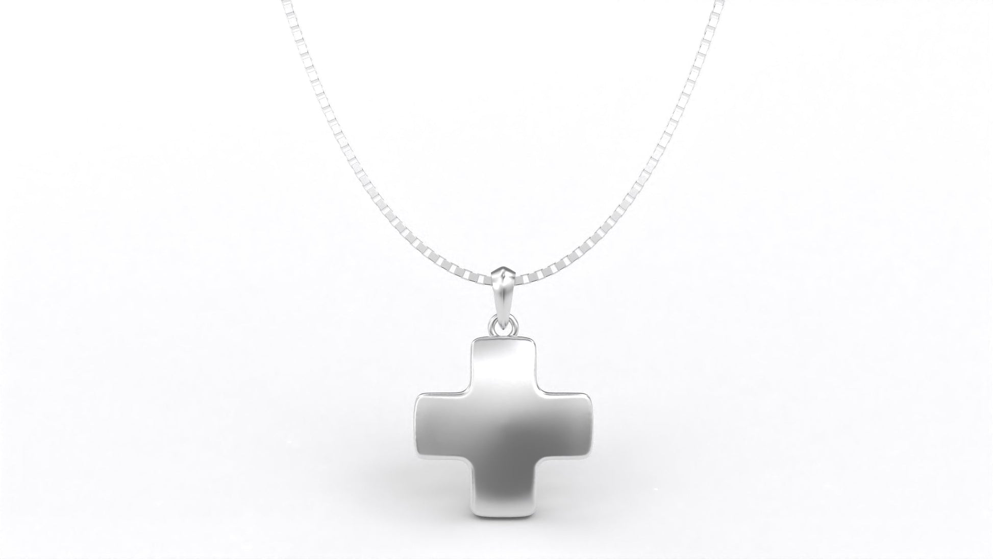 Wholeness Sterling Silver Cross Necklace Close Up