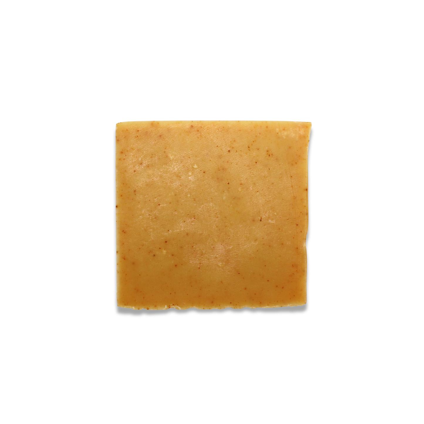 Square piece of soap bar on a white background