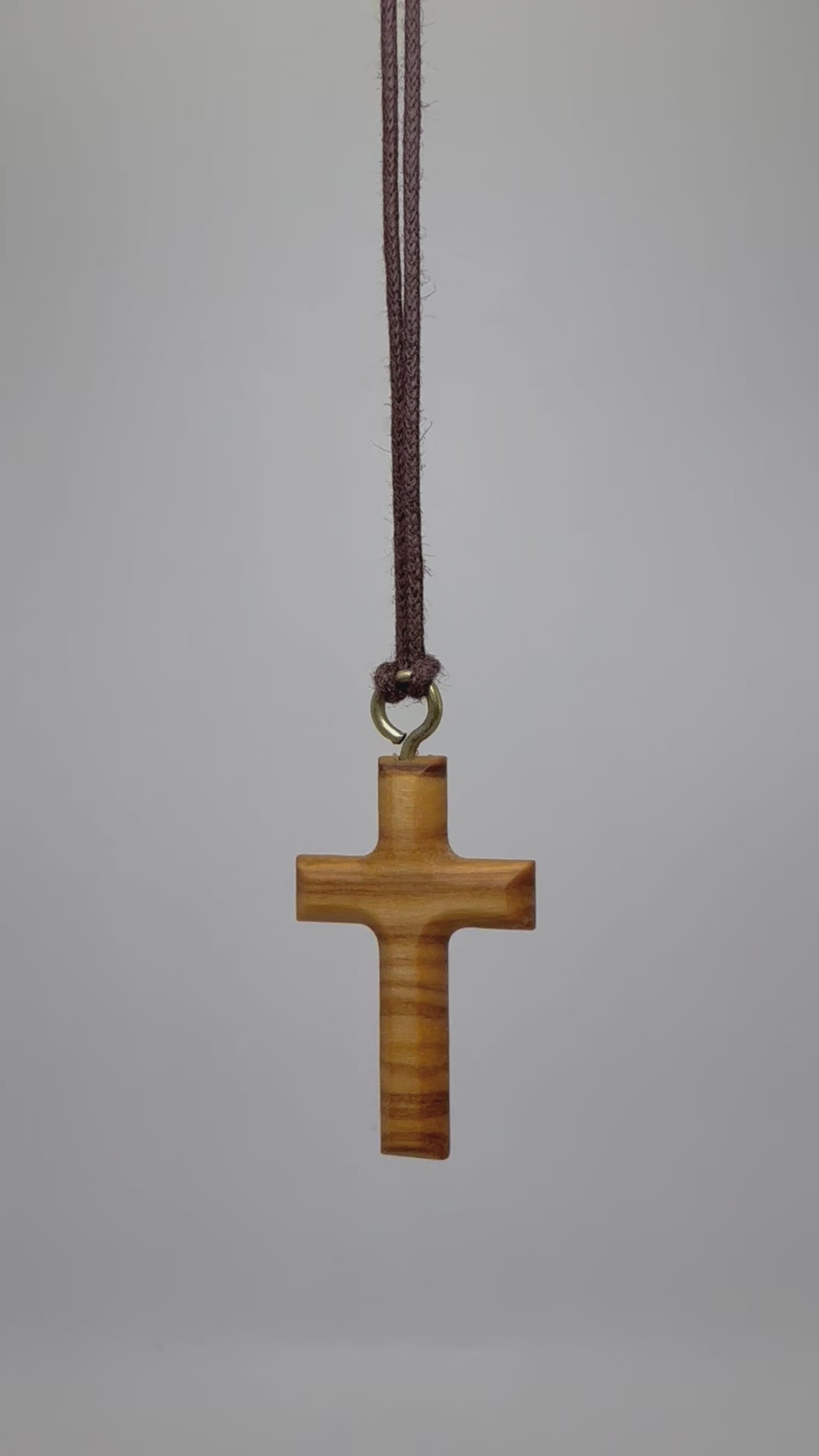 Classic Olive Wooden Cross Necklace