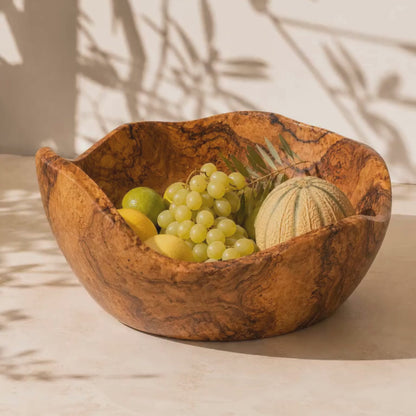 Large Olive Wood Centerpiece Bowl
