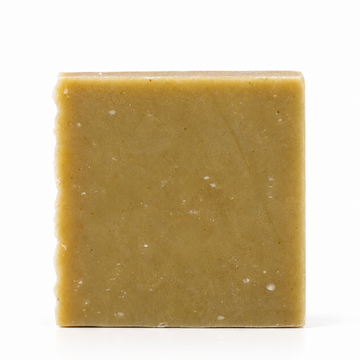 Rhassoul clay soap bar handmade in Nazareth on a white studio background
