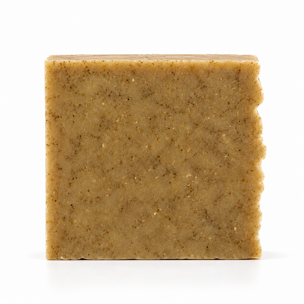Seaweed algae soap bar handmade in Nazareth on a white studio background