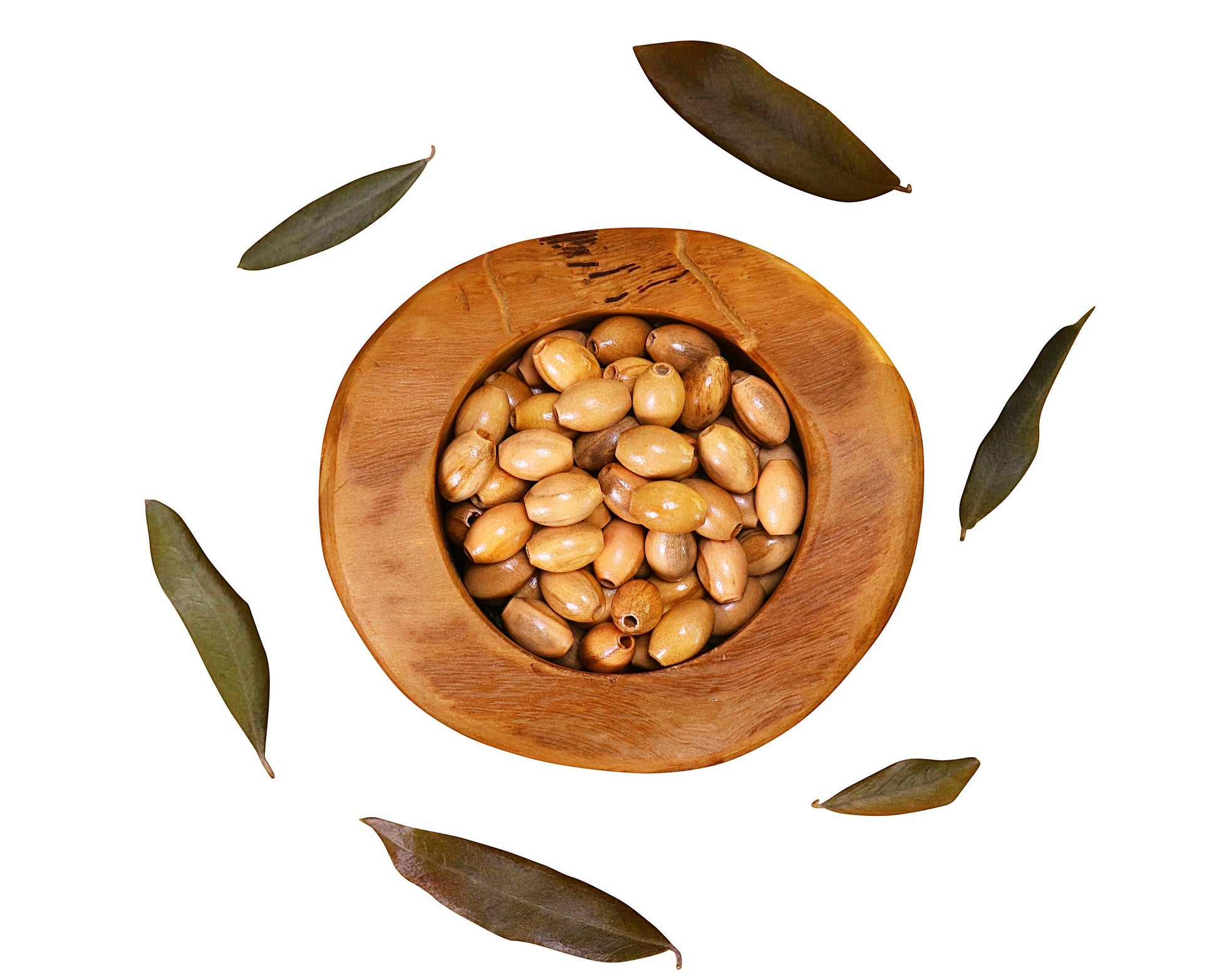 Oval-Shaped Olive Wood Beads Main