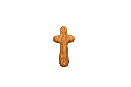 Croix en bois d'olivier fabriquée à la main de qualité supérieure de Nazareth, prière de réconfort, tenue, cadeau pour tous, baptême, confirmation et plus encore !